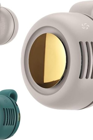 2025 New Portable Silent Mini Bladeless Electric Fan, Clip On Fan For Shirt, 3 Speeds Hands-Free Neck Fan,Suitable For Outdoor & Travel & Office, Travel Accessories, Gift (White)