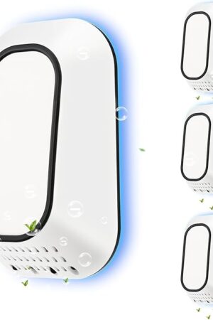 Air Ionizers for Home With 4 Negative Ion Output Heads,Ionizer Air Purifier Plug in With Backlight,Quiet and Energy-Saving, Ideal Air Cleaners for Bedroom,Office,Living Room and Pet Room(4)