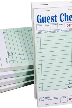 Batrical Guest Checks Server Note Pads 300 Sheets Waitress Notepad for Restaurants (6 Books) 3.5" x 6.75" Per Ticket Book