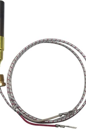 750mv Thermocouple for Heat Glo Heatilator,Fireplace Thermopile Replacement Fireplace&Stove Accessories for Fire Gas Stoves Heat&Glo Gas Stoves Oven Water Heater&Frying Furnace (24", Aluminum)