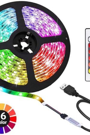 6.56 feet USB LED Strip Lights, DIY Indoor Decoration, TV Backlight, 24 Keys Remote