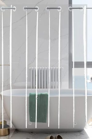 YISURE No Hook Clear Shower Curtain Liner PEVA Plastic Waterproof Heavy Duty Bathroom Curtain Hook Free Transparent Shower Liner 72x74 Inches