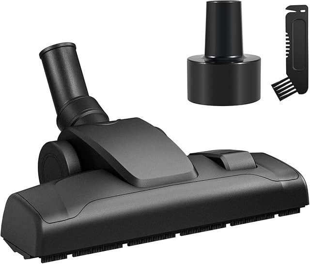 Combination Floor Brush Attachment, Compatible with Shopvac Wet Dry Vacuum Cleaners (1-1/4" & 2-1/2" Vac Port), for Hardwood Floor and Carpet Floor