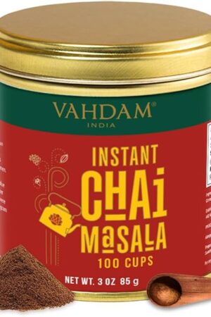 VAHDAM Instant Chai Tea (3oz/85g) - Traditional Masala Chai | Makes 100 Cups | Natural Spices, Zero Calories | Instant Indian Tea - No Steeping | Unsweetened Tea Powder | Free Bamboo Spoon Inside