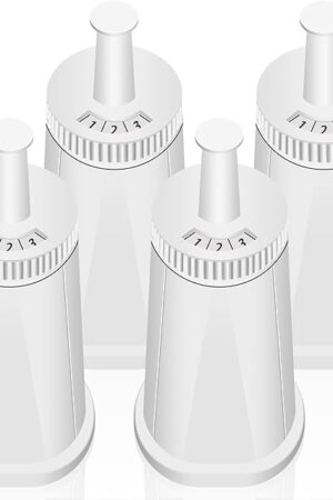 4 Pack Replacement Water Filter for Breville Espresso Machine Barista Touch Bes880, Barista Pro BES878, Oracle Touch BES990, Oracle BES980, Dual Boiler BES920 Bambino ClaroSwiss Sage by Funmit