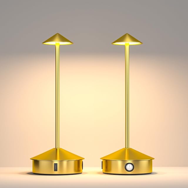 Cordless Table Lamps Set of 2 LED Desk Lamp