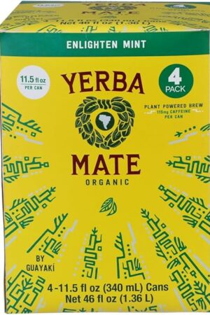 Yerba Madre Organic Enlighten Mint Yerba Mate 4pk, 11.5 FZ