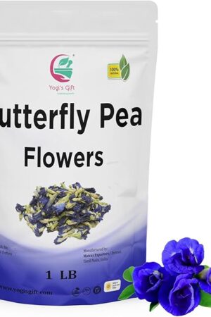 Butterfly Pea Flower Dried 1 LB (1000+ Cups) | Blue Butterfly Pea Flower Tea | Beautiful Blue Or Purple Food Coloring | Premium Quality | By Yogi's Gift®