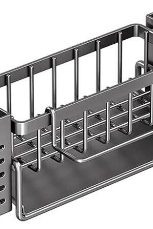 304 Stainless Steel Sponge Holder for Kitchen Sink, Kitchen Sink Organizer ,Sponges Soap Dispenserand Storage Essentials.