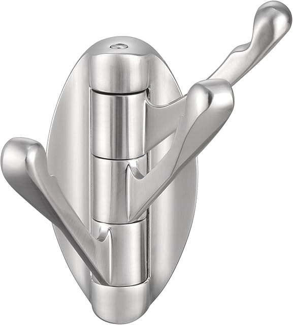 Angle Simple Metal Wall Towel Hook, Brushed Nickel