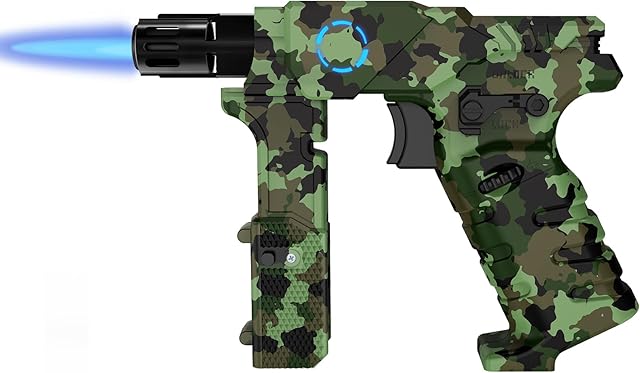 Butane Torch Lighter Gun, Refillable Cooking Torch, Creme Brulee Torch Lighter, Blow Torch for Cooking, Welding, Mini Torch Soldering Torch, Butane is Not Included