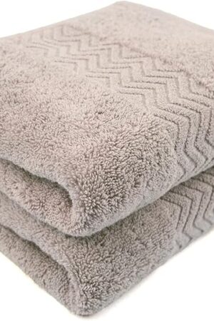 Cleanbear 100% Cotton Hand Towels Face Towels 2-Pack 13 x 28 Inch