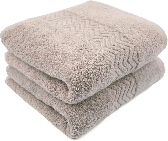 Cleanbear 100% Cotton Hand Towels Face Towels 2-Pack 13 x 28 Inch