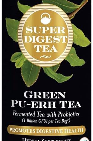 The Republic of Tea Organic Green Pu-erh SuperDigest Tea (36 count) | Probiotic | Fermented