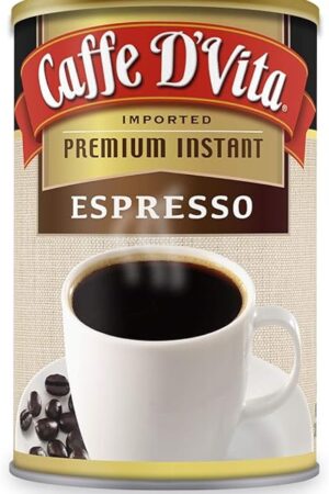 Caffe D'Vita Instant Espresso Coffee Powder Ground Espresso Beans for Instant Coffee Drinks 3 Oz