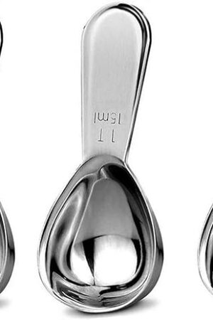 Coffee Scoop Set,Stainless Steel Coffee Spoons Short Handles,Tablespoon Measure Spoon Set Fit Coffee, Loose Tea, Sugar Or Flour(3 pieces,15ml)