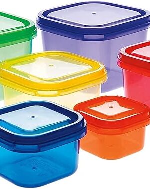 Beachbody 21 Day Fix 7-Piece Kit: Color-Coded Portion Control Containers for Meal Prep and Weight Loss, Ideal for Food Storage, BPA-Free, Reusable, with Secure Locking Lids for Freshness