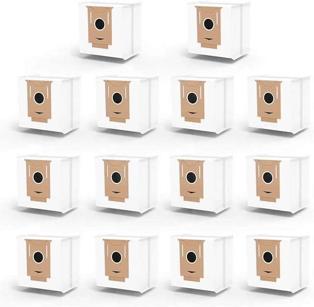 14 Pack T8 bags Compatible with Ecovacs Deebot Ozmo T8/T8+ T8 AIVI, N8 Pro Plus/N8 Pro, DX93, DDX96 Vacuum Cleaner, Fit Yeedi Vac Station 2.5L Auto-Empty Station Garbage Collection.