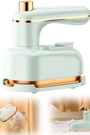 2025 Portable Steam lron,Vacuum Steamer for Clothes Fast 5-Second Heat Up Steaming Ironing, Upgrade Mini Iron for College Dorm Home Mini Travel Iron for Clothes. (Green)