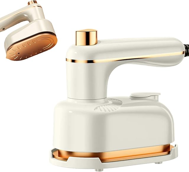 2025 New Vacuum Steamer for Clothes, Handheld Travel Steam Iron Portable Steamer Continuous Steam & Dry Ironing, Rapid Heating Portable Hand Steamers for Home Travel (White)