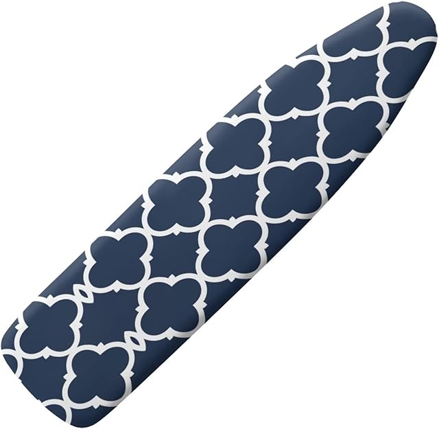 Blue Ironing Board Cover Standard Size Iron Board Cover 15x54 Extra Thick Iron Table Covers with Hook and Loop Fastener Strap