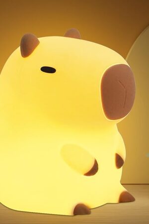 Capybara Night Lamp, Capybara for Loved Ones and Friends, Capybara Light Gift, ABS+SIL, Touch Control, Portable Rechargeable Dimmable, Best Choice for Gift Giving (Capybara)