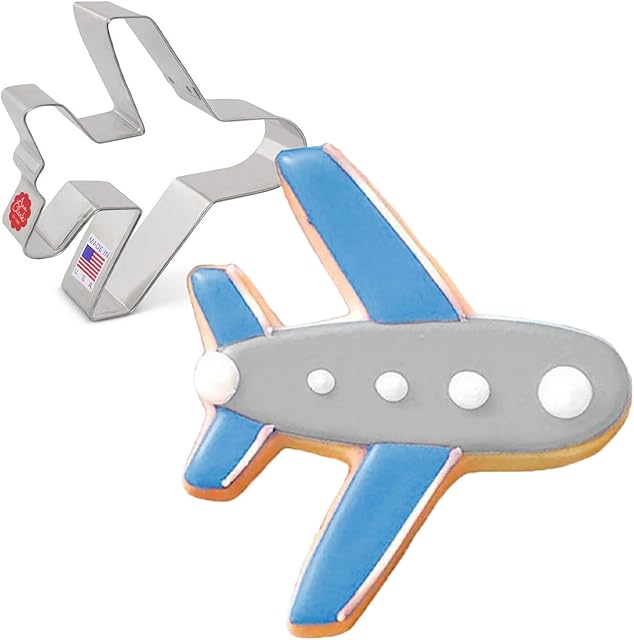 Ann Clark Cookie Cutters Airplane Cookie Cutter, 4" Made in USA