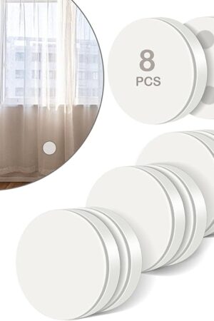 8 Pack Shower Curtain Weights, Rubber Covered Magnetic Curtain Weights, Shower Magnets for Curtain Liner Prevent from Blowing Around, Work for Drapery, Flag, Tablecloth (4 Pairs)