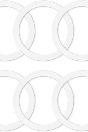 6 Pcs Gasket Seal Rings for Bialetti Moka Express Dama 6 Cups - Spare Food Grade Silicone Sealing Rings for Aluminium Stovetop Coffee Maker Pots (Better Than Rubber)