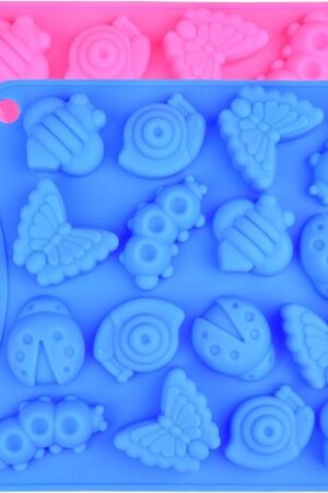 2 Pack Insect Silicone Gummy Molds,16 Cavities Cute Butterfly Bug Silicone Molds for Jello, Chocolate,Candy,Crayon and Butter