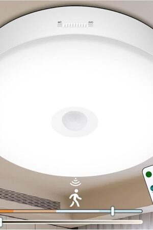 Yurnero Rechargeable Motion Sensor Ceiling Light with Remote 7.4 Inch Wireless Ceiling Lights Battery Operated Closet Light Motion Sensor Battery Powered Light for Closet Shower Pantry Shed