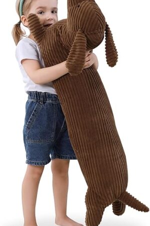 36 Inch Dachshund Dog Stuffed Animal Plush, Long Weiner Dog Body Pillow, Cute Funny Large Dachshund Toys Plushies Decor Ideal Gift for Kids