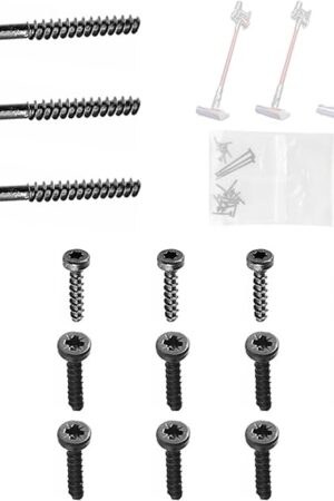 18 Pcs Screws for Dyson V6 V7 V8 V10 V11 Vacuum Cleaner Power Pack/Battery, 3Pcs T8 Long Screw, 5Pcs T8 Short and10Pcs Universal Cross Screw