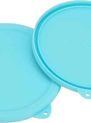 2-Pack Silicone Lids for Pyrex Sculpted Glass Mixing Bowls - Small Sizes Only Fit with 7401-S 3-cup, Dishwasher & Microwave Safe, Blue (Lids Only)