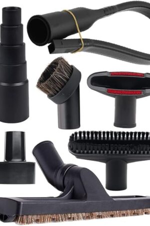 9 Pcs Universal Vacuum Attachments & Brushes for Shop Vac Accessories with 2 1/2" to 1 1/4" & 1 7/8" to 1" Adapter for Shop Vac, 1 1/4" Brush Attachment for Shop Vac, Flexible Crevice Tool