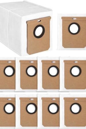 10 Pack 2.5L Large Vacuum Dust Bags for Eufy L50 SES L60 SES Vacuum Cleaner Self-Emptying Dock,Replacement Dust Bag for Conga Home 1000,8090 Ultra,9090AI,for Haier H9 Plus Vacuum Cleaner