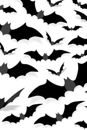 110 Pcs Halloween Decorations Bats Halloween Decor, 8 Size 3D Bat Decorations for Wall Window Door