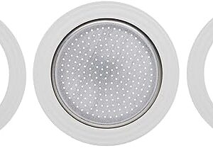 Bialetti Replacement Gaskets and Filter for 1 Cup Moka / Break / Dama / Mini Express Espresso Makers (1-CUP Size)