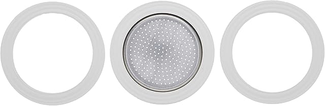 Bialetti Replacement Gaskets and Filter for 1 Cup Moka / Break / Dama / Mini Express Espresso Makers (1-CUP Size)