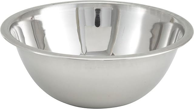 Winco Mixing Bowl, 13-Quart, Medium, Stainless Steel