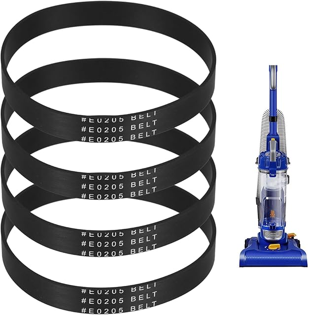 4pcs Vacuum Belts Style U for Eureka Airspeed Upright Bagless Vacuum Cleaner Modes AS1000 AS1000A AS1001 AS1001A AS1002A, Replacement E0205 Belts Compare Parts 83797 61120 Series