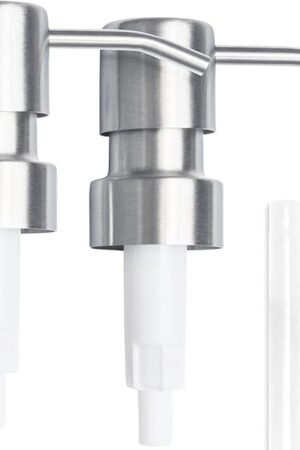 Bathroom Countertop Soap Dispensers (Brushed Nickel, 2 Pack)