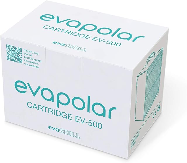 Evapolar evaChill Replacement Cartridge for Personal Evaporative Cooler and Humidifier/Portable Air Conditioner (for evaChill EV-500), Black