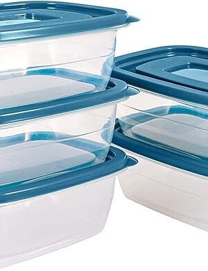 5PCS Small Food Storage Containers,Freezer Microwave safe,Food Container Sets,BPA Free Plastic Meal Prep Containers & Kitchen Set,Lunch Containers,use for School,Work and Travel,0.53 Quarts Per Box