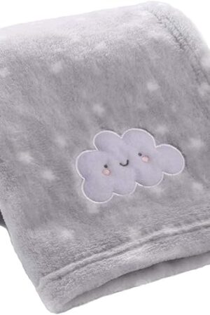 CREVENT 30''X40'' Cute Cozy Fluffy Warm Baby Blanket for Boys Infants Toddlers' Bedding Crib Cot Stroller, Baby Shower Birthday Newborn's Gift - Grey Cloud