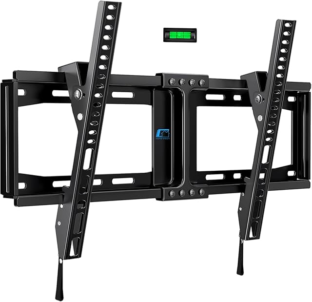 HOME VISION Heavy Duty Tilt TV Wall Mount for Most 32-86 Inch Flat TVs, Max VESA 600x400mm, 165LBS Loading, Low Profile Tilting Wall Mount TV Bracket Fits 16/18/24 Inch Studs, Anti-Glare HV9601