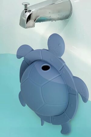 Bath Overflow Drain Cover – Blue Tub Overflow Stopper Fits Bathtub Drains, Prevents Water Loss, Bathroom Accessory for Deeper Soaks – Drains in Deep Sea Blue