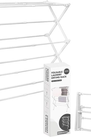 2024 Enhanced Clothes Drying Rack | Foldable Drying Rack Clothing for Laundry | Small Collapsible Portable Dryers for Laundry | Use for Indoor & Outdoor | White 37.5"x29"x12"