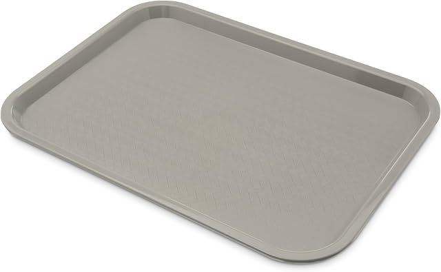 Carlisle FoodService Products CT121623 Café Standard Cafeteria / Fast Food Tray, 12" x 16", Gray