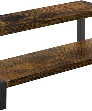 YINMIT 2 Tier Wooden Spice Rack Organizer Kitchen Counter Shelf Tiered Display Stand